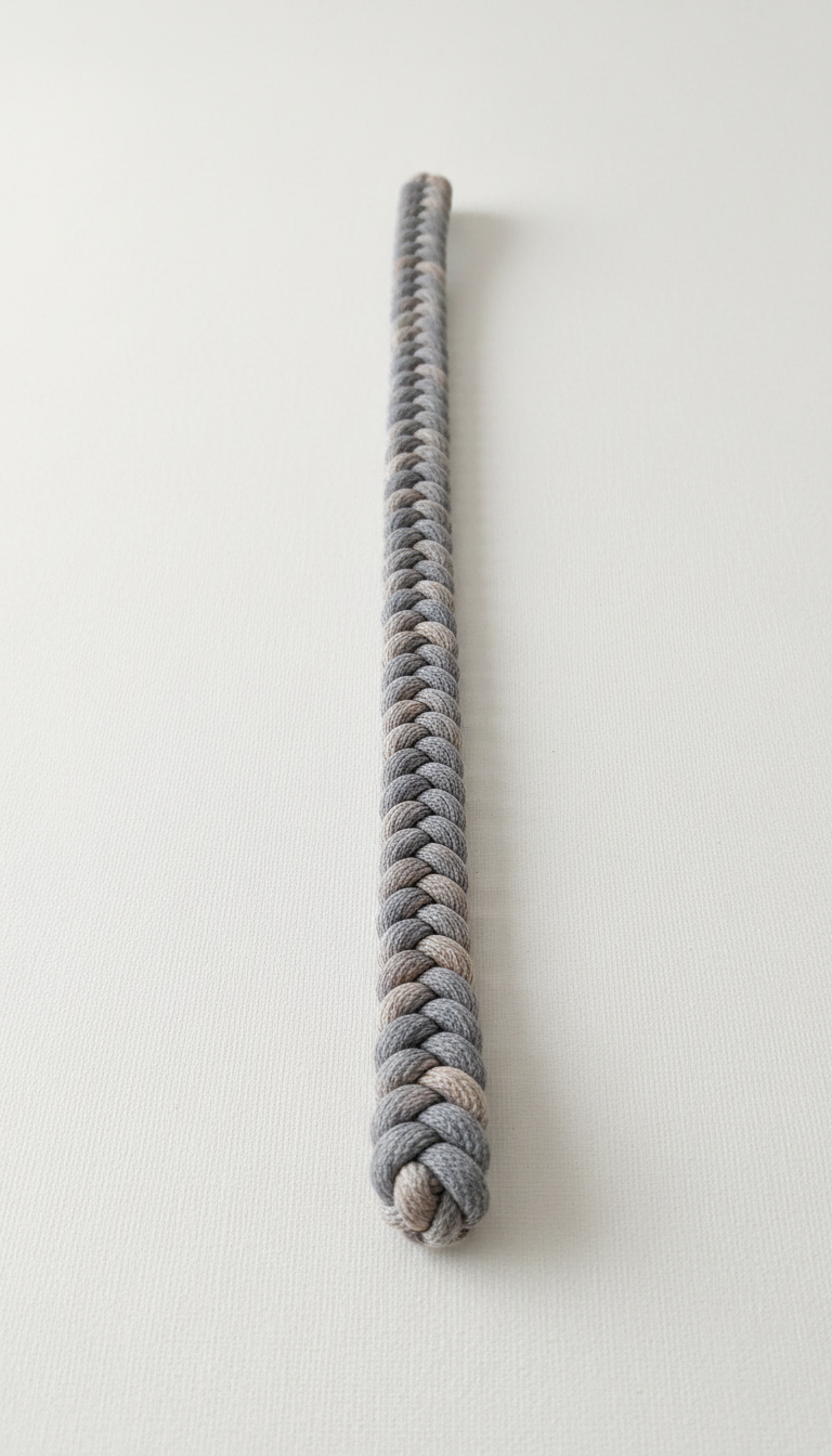 Pebble Grey Braided Leash